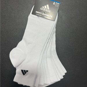 Adidas Men's Superlite 3.0 6-Pack Quarter Socks Large